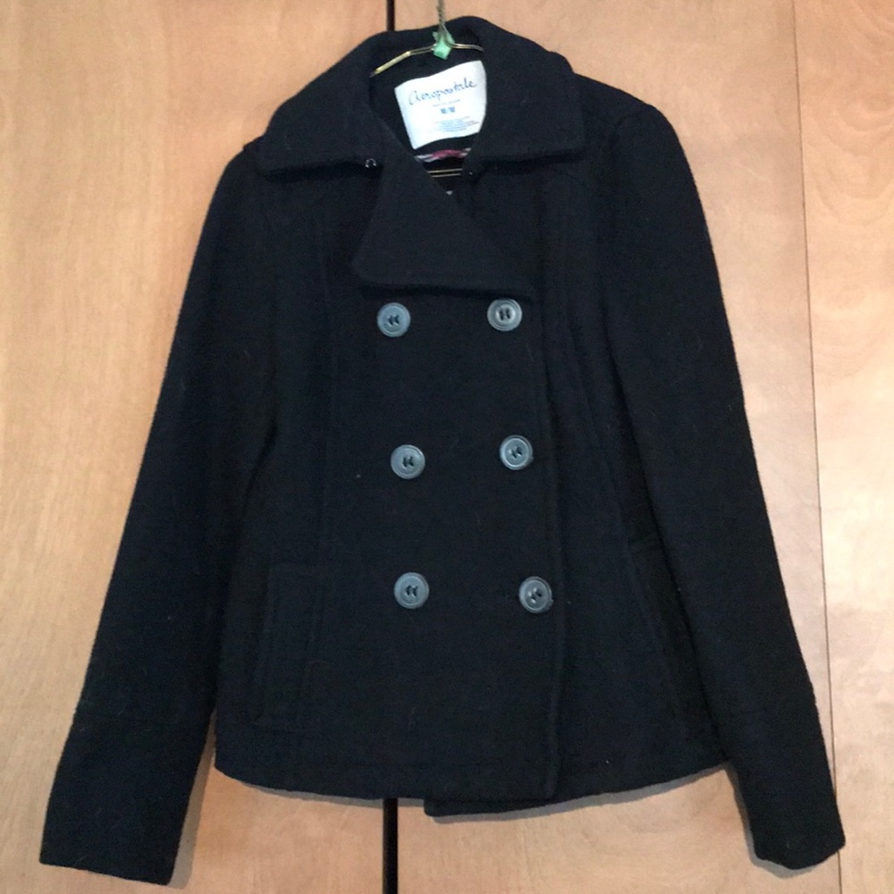 Black pea coat